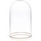 Plymor 4.5" x 8" Glass Display Dome Cloche with Gold Rim (Gold Rim Glass Tray Base)